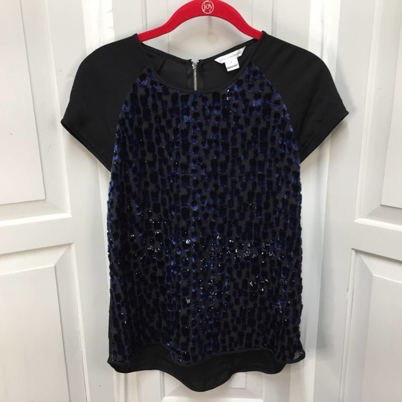 Dianne Von Furstenburg Silk Blend Livian Velvet Burnout - Picture 1 of 16